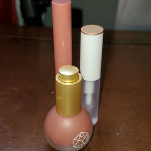 EM Cosmetics Venetian Rose Serum Blush, Lip Cushion, & Mini Crystal Dew Gloss